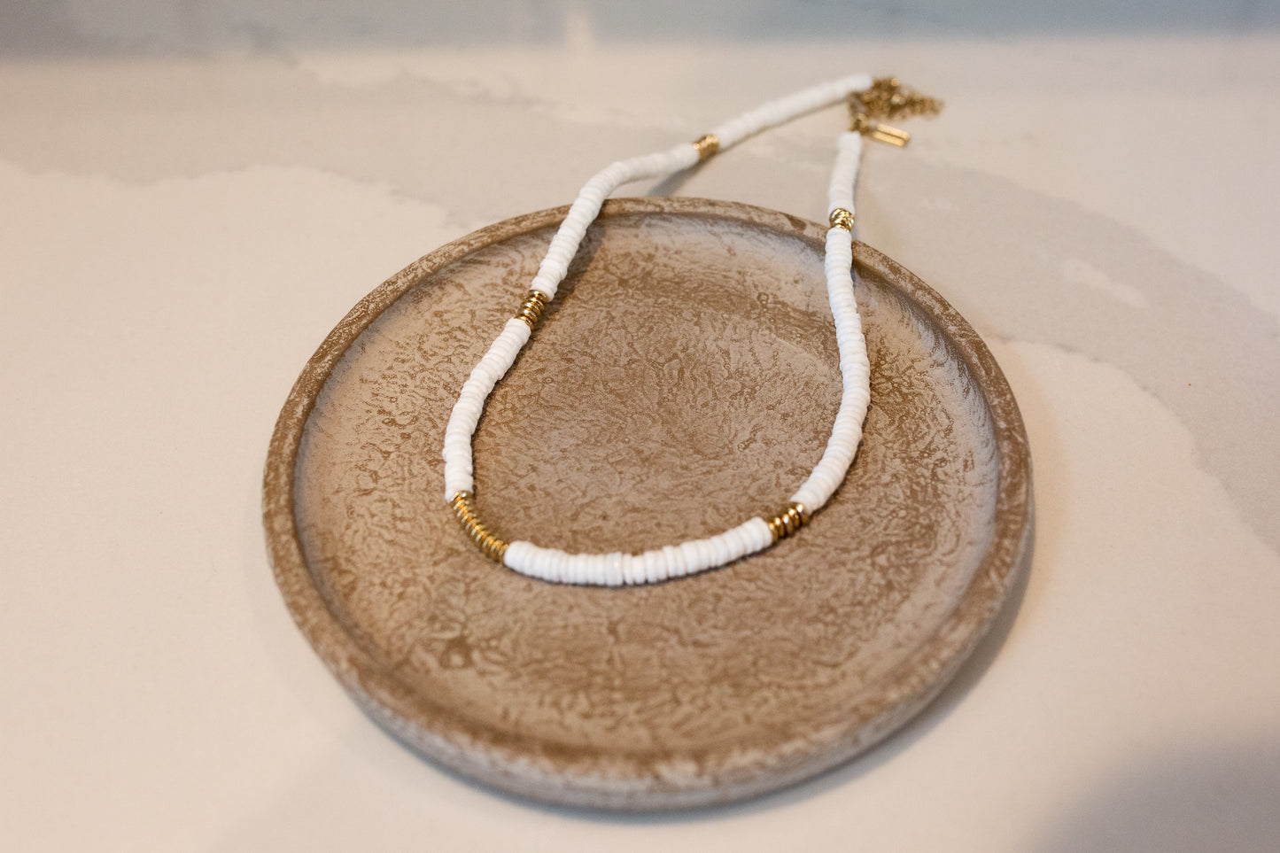 Ivory Beaded Shell Necklace