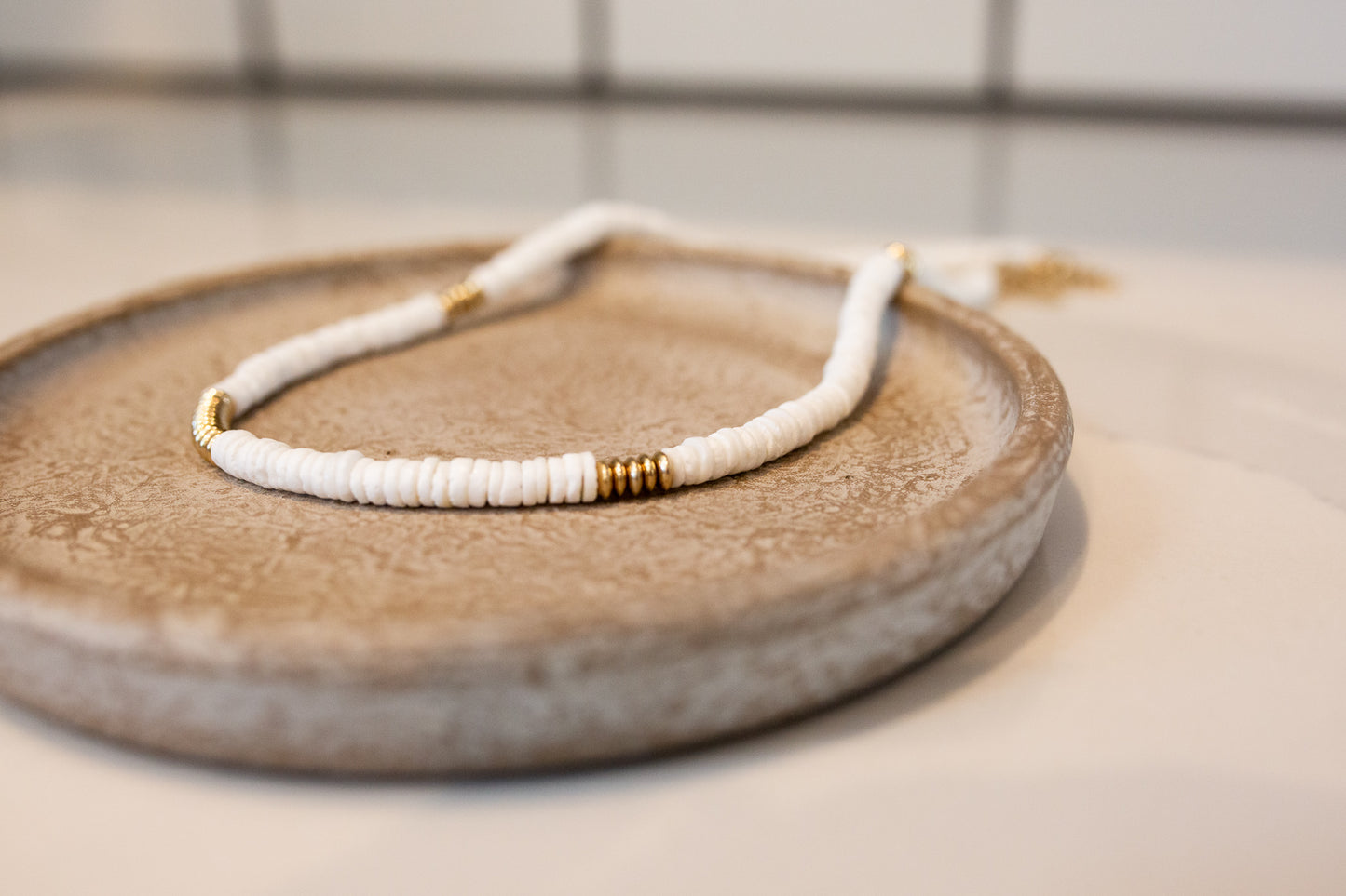 Ivory Beaded Shell Necklace