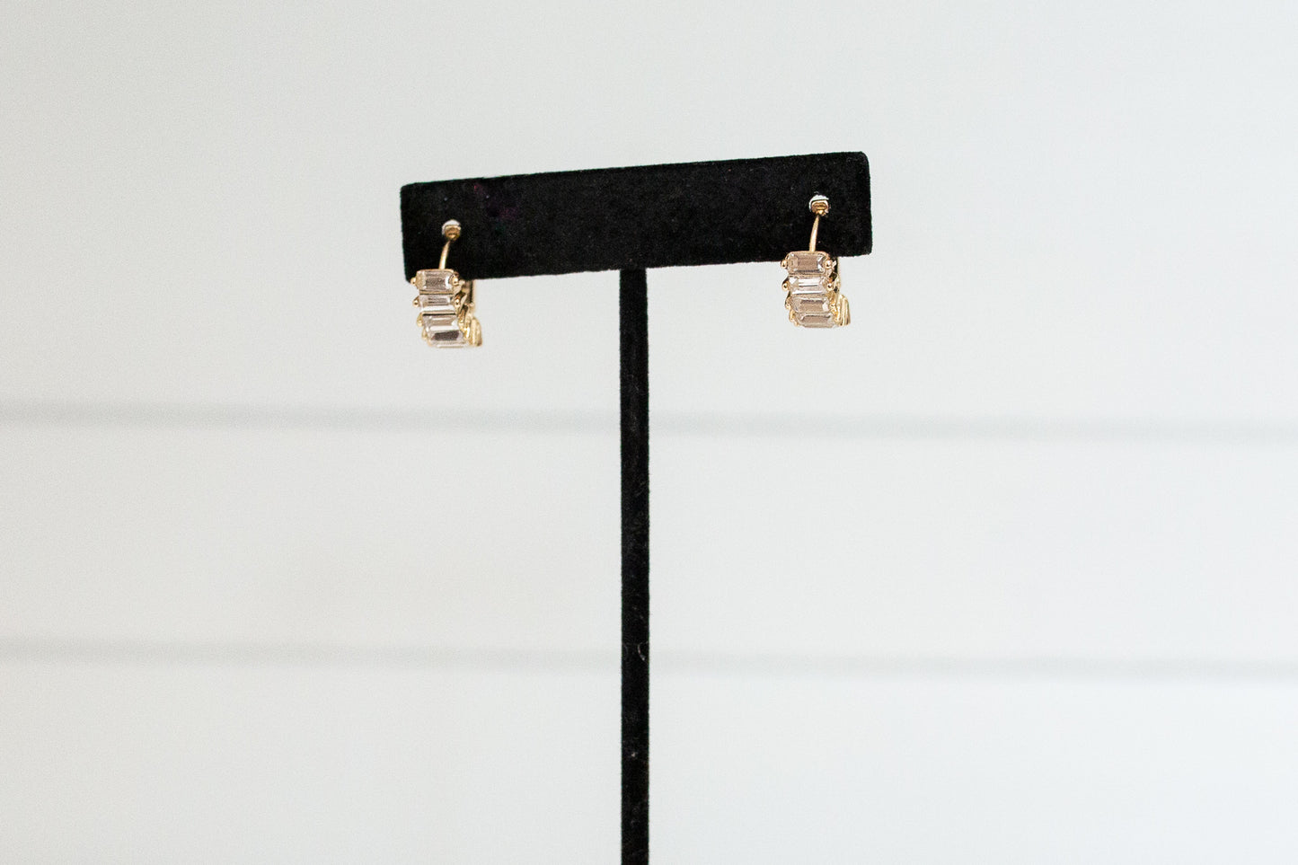 Diamond Huggie Earrings- Gold