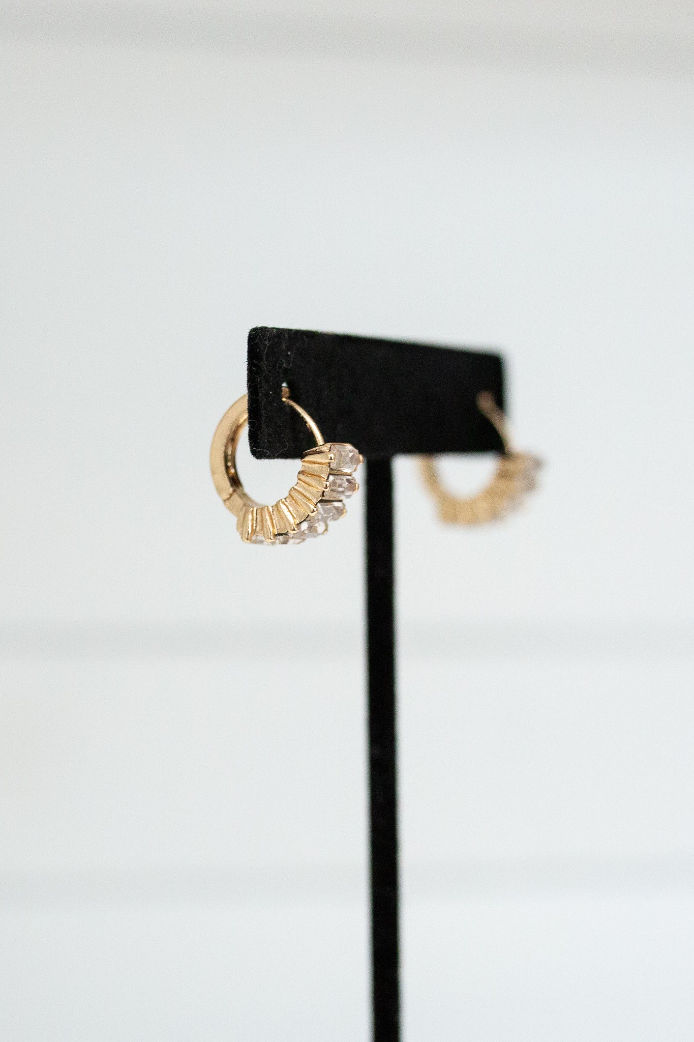 Diamond Huggie Earrings- Gold