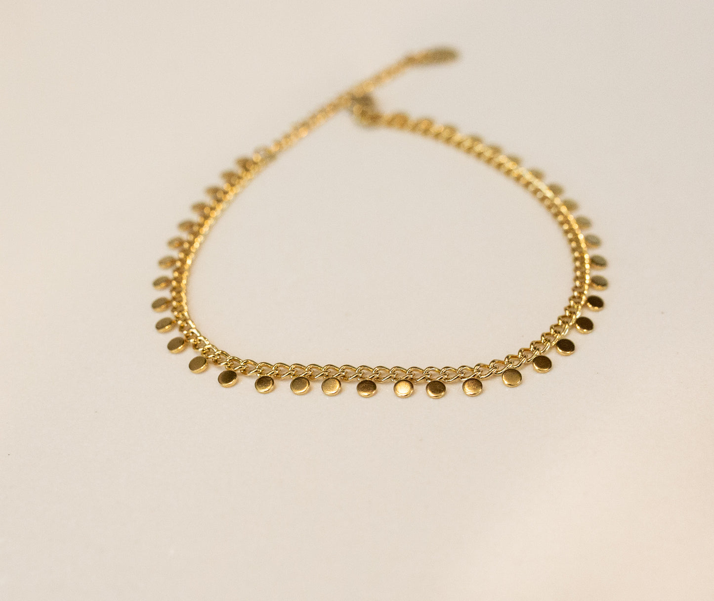 Gold Coin Anklet (tarnish free)
