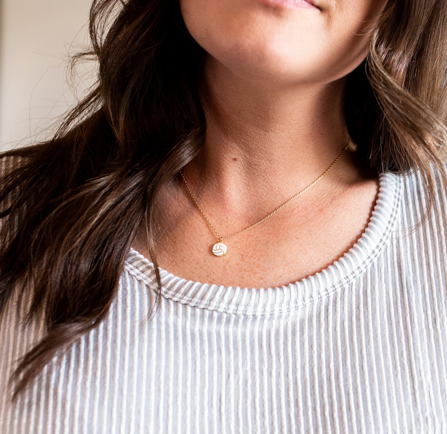 Dainty Volleyball Necklace