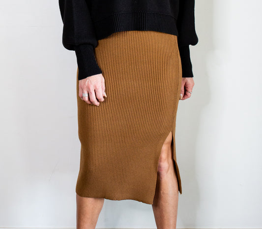 Wild One Skirt- Brown