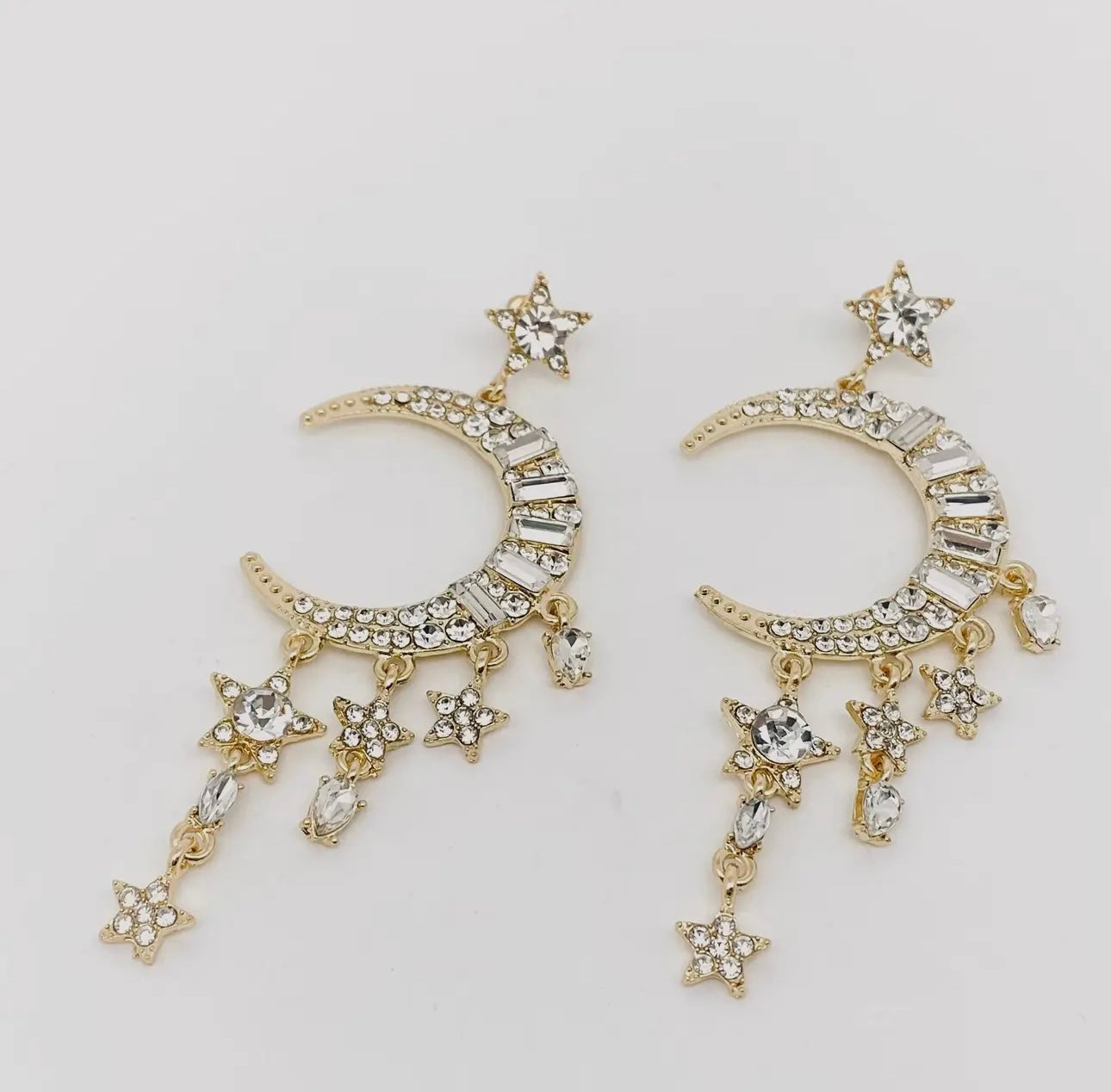 Star & Moon Pendant Earrings