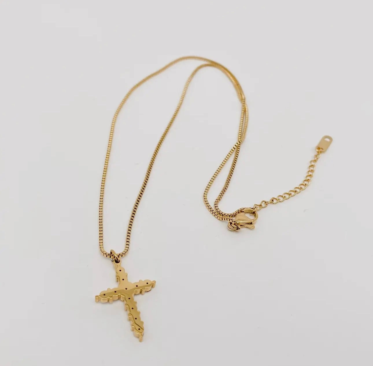 Diamond Cross Necklace- Tarnish Free 💧
