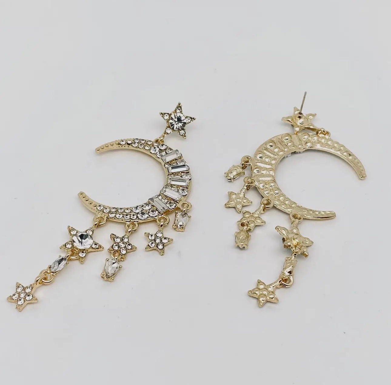 Star & Moon Pendant Earrings