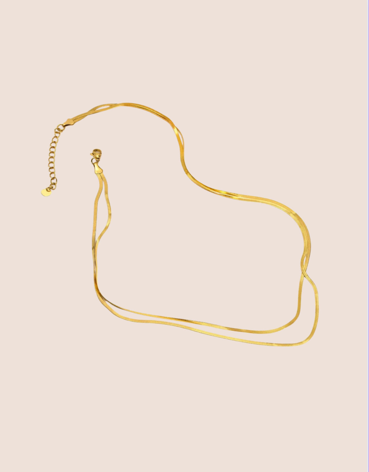Gold Layer Snake Necklace (water resistant/tarnish free)