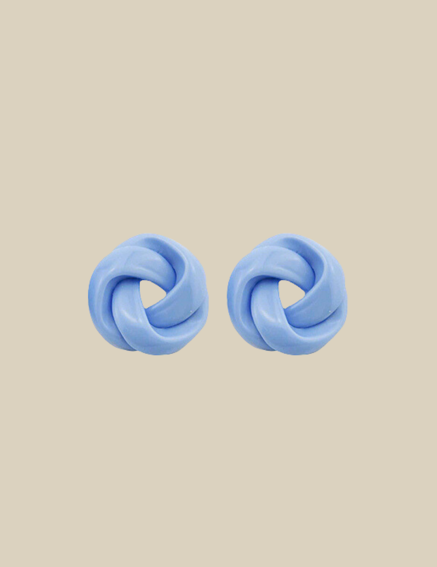 Knotted Earrings- Light Blue